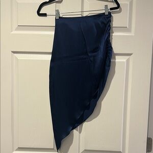 NWOT Amanda Uprichard Midnight Blue Asymmetrical Skirt